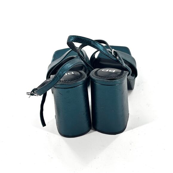 Noella Platform Sandals 7 Green Teal Deep NWOT Heels Pumps Green Blue. Glam - Picture 5 of 9